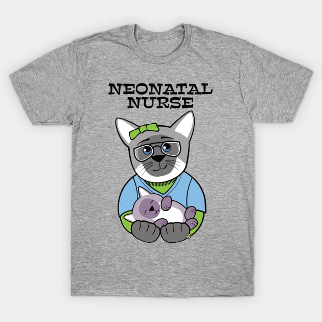 Neonatal Nurse Siamese Cat and Kitten T-Shirt by Sue Cervenka